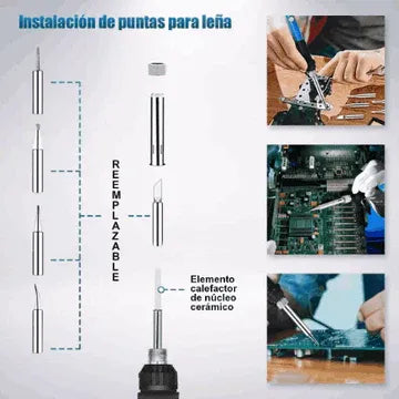 Kit de Soldadura para Electrónica, 28 en 1, Con Multímetro MasterTools®