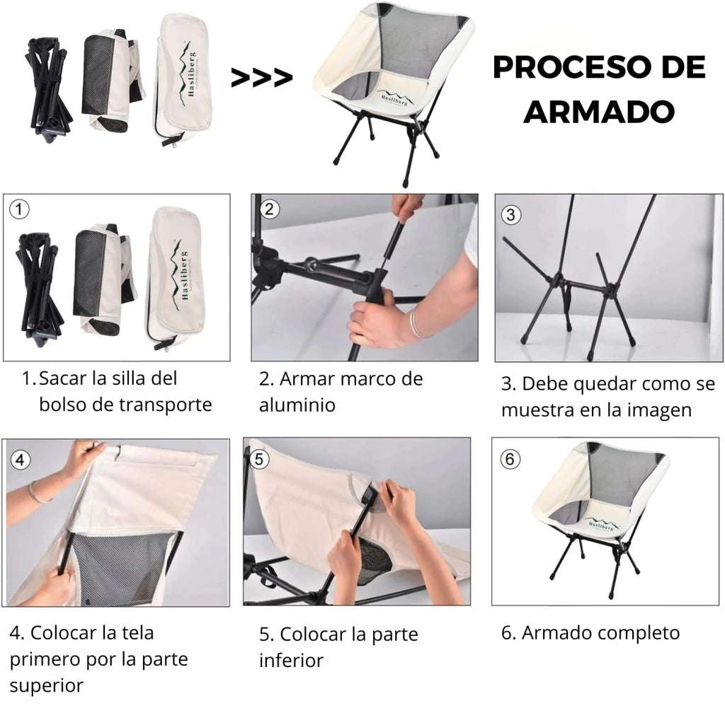 Silla De Camping Mini Hasliberg Plegable Ultra Compacta